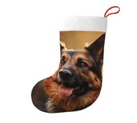 YYHWHJDE Calze decorative natalizie con stampa di cane pastore tedesco, morbide, soffici, leggere e confortevoli