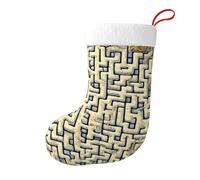 YYHWHJDE Calze natalizie con labirinto con mappa del tesoro, grande capacità, stampate, decorazione