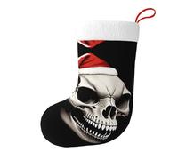 YYHWHJDE Calzini decorativi natalizi con immagine di Cappuccetto Rosso con teschio I colori vivaci aggiungono un'atmosfera festosa