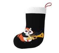 Yyhwhjde Calzini decorativi natalizi con immagine di panda rosso che soffia tromba per riempire piccoli regali come caramelle e piccoli giocattoli