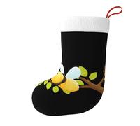 Yyhwhjde Calzini decorativi natalizi con immagine di piccola ape su un ramo, per riempire piccoli regali come caramelle e piccoli giocattoli