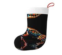 YYHWHJDE Calzini decorativi natalizi con immagine di rana dell'albero macchiato I colori vivaci aggiungono un'atmosfera festosa