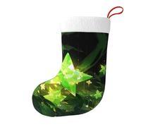 Yyhwhjde Calzini decorativi natalizi con immagine di stelle verdi e ombre per riempire piccoli regali come caramelle e piccoli giocattoli