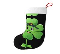 YYHWHJDE Calzini decorativi natalizi con quadrifoglio verde I colori vivaci aggiungono un'atmosfera festosa