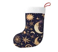 Yyhwhjde Calzini decorativi natalizi con stelle dorate nel cielo notturno per riempire piccoli regali come caramelle e piccoli giocattoli