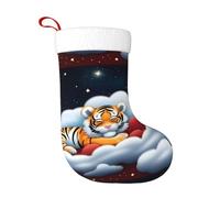 YYHWHJDE Calzini decorativi natalizi con tigre tra le nuvole Modello morbido, soffice e resistente per Halloween, riunioni di vacanza, ecc