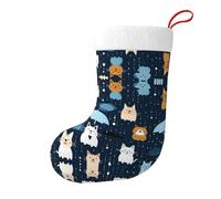 YYHWHJDE Calzini natalizi con motivo di cani e gatti che piovono, grande capacità, con stampa, decorazione