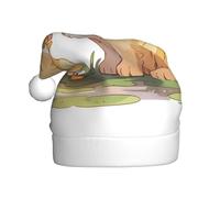 YYHWHJDE Cane che gioca con anatroccoli Stampa Cappello di Natale Durevole per Adulti per Halloween, Natale, Capodanno