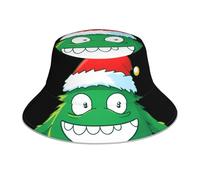 YYHWHJDE Cappello da Babbo Natale con motivo mostro riflettente, unisex, unisex, pieghevole, reversibile, protezione solare, copricapo nero
