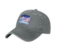 YYHWHJDE Cappello da baseball nero con stampa paesaggistica del solstizio d'inverno, cinturino regolabile, in cotone, classico, per uomini e donne, traspirante ed elegante, grigio, Taglia unica