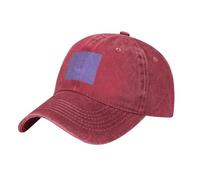 YYHWHJDE Cappello da baseball nero da cowboy con stampa viola ricca, cappello in cotone regolabile classico con tesa curva, Rosso, Taglia unica