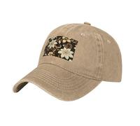 YYHWHJDE Cappello da baseball nero per adulti, con stampa floreale a sette petali, per uomini e donne, elegante e durevole, Naturale, taglia unica
