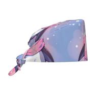 YYHWHJDE Cappello da lavoro per la pulizia, cappello da cuoco stampato con pinguino accigliato, per donne e uomini, regolabile, traspirante, nero