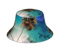 YYHWHJDE Cappello da pescatore riflettente con immagine delle Isole dei Caraibi, leggero, traspirante ed elegante, per esterni, nero
