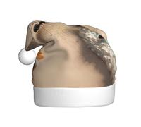 YYHWHJDE Cappello di Natale con motivo formiche sulla spiaggia per adulti accessorio festivo di qualità realizzato morbido, leggero