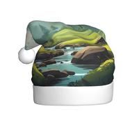 YYHWHJDE Cappello di Natale con motivo paesaggio e giungla per adulti accessorio festivo di qualità realizzato morbido, leggero