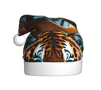 YYHWHJDE Cappello di Natale con stampa dello sguardo della tigre durevole per adulti per Halloween, Natale, Capodanno