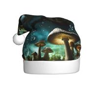 YYHWHJDE Cappello di Natale con stampa di funghi elfi per adulti accessorio festivo di qualità realizzato morbido, leggero