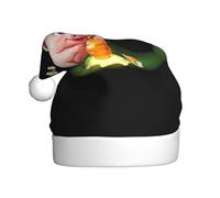 YYHWHJDE Cappello di Natale con stampa di maiale che mangia miele per adulti rendendolo un regalo divertente e durevole per uomini e donne