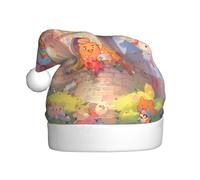 YYHWHJDE Cappello di Natale con stampa di piccoli animali nel castello per adulti, un regalo divertente e durevole per uomini e donne