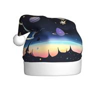 YYHWHJDE Cappello di Natale con stampa di Saturno Giove Earth per adulti rendendolo un regalo divertente e durevole per uomini e donne