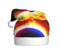 YYHWHJDE Cappello di Natale di ossidiana del fuoco con stampe a pois per adulti accessorio festivo di qualità realizzato morbido, leggero