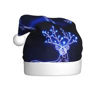 YYHWHJDE Cappello di Natale luminoso con stampa di cervo elfo per adulti, adatto per Halloween, Natale e Capodanno