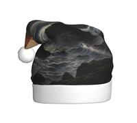 YYHWHJDE Cappello di Natale modello paesaggio tramonto per adulti qualità accessorio festivo realizzato morbido, leggero