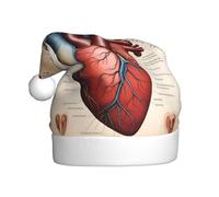 YYHWHJDE Cappello di Natale per adulti con grafici a forma di cuore di anatomia umana, un regalo divertente e durevole per uomini e donne