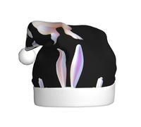 YYHWHJDE Cappello di Natale per adulti con stampa "The rabbit arbitro who cheers", un regalo divertente e durevole per uomini e donne
