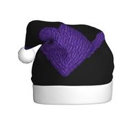 YYHWHJDE Cappello di Natale viola lavorato a maglia a forma di cuore per adulti morbido e soffice, ideale per un uso a lungo termine