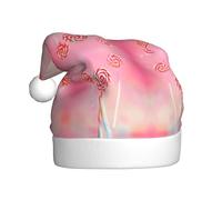 YYHWHJDE Cappello natalizio colorato con motivo lecca-lecca per adulti, morbido e soffice, ideale per un uso a lungo termine