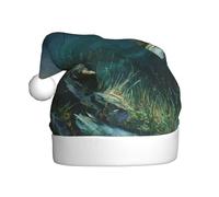 YYHWHJDE Cappello natalizio con motivo libellule sulle colline per adulti, morbido e soffice, ideale per un uso a lungo termine