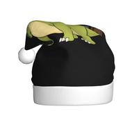 YYHWHJDE Cappello natalizio per adulti con stampa di dinosauri che guardano la TV, un regalo divertente e durevole per uomini e donne