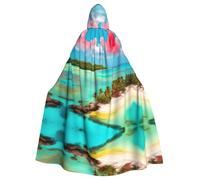 YYHWHJDE Caraibi Scenario Stampe Halloween Adulto Mantello Con Cappuccio Uomini E Donne Abbigliamento Mantello Gioco di Ruolo