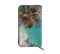 YYHWHJDE Caribbean Islands - Portafoglio lungo in pelle di qualità fotografica, progettato per ragazze e donne alla moda, elegante, 19 x 10,5 cm, Nero , Taglia unica