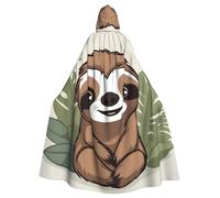 YYHWHJDE Carino Cartone Animato Bradipo Stampe Halloween Adulto Mantello Con Cappuccio Uomini E Donne Abbigliamento Mantello Gioco di Ruolo