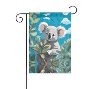 YYHWHJDE carino cartone animato koala modello giardino pennone esterno cortile decorazione moda 12x18 pollici