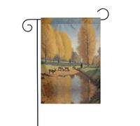 YYHWHJDE carino fattoria cervo modello giardino pennone esterno cortile decorazione moda 12x18 pollici