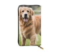YYHWHJDE carino golden retriever Picture Leather lungo pochette portafoglio Progettato per ragazze e donne alla moda elegante e personalizzato 19 x 10,5 cm, nero, taglia unica, Nero , Taglia unica