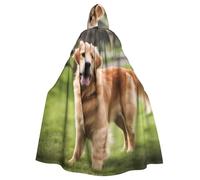 YYHWHJDE Carino Golden Retriever Stampe Halloween Adulto Mantello Con Cappuccio Uomini E Donne Abbigliamento Mantello Gioco di Ruolo