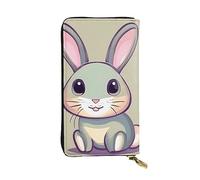 YYHWHJDE Carino Little Bunny - Portafoglio lungo in pelle di qualità per ragazze e donne, alla moda, 19 x 10,5 cm, Nero , Taglia unica