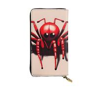 YYHWHJDE Carino piccolo ragno rosso stampa portafoglio pochette lunga in pelle progettato per ragazze e donne alla moda elegante e personalizzato 19 x 10,5 cm, nero, taglia unica, Nero , Taglia unica