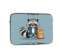 YYHWHJDE Cartone animato carino stampa procione portatile custodia per laptop 13 pollici borsa antiurto per uomini e donne viaggi d'affari e ufficio uso quotidiano
