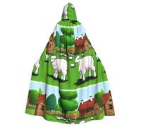 YYHWHJDE Cartoon Agnelli Stampe Halloween Adulto Mantello Con Cappuccio Uomini E Donne Abbigliamento Mantello Gioco di Ruolo