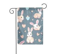 YYHWHJDE Cartoon carino coniglietto modello giardino pennone esterno cortile decorazione moda 30,5 x 45,7 cm