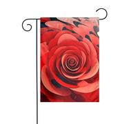 YYHWHJDE Cartoon Red Flower Vortex Spiral Prints Garden flagpole outdoor cortile decorazione moda 30,5 x 45,7 cm