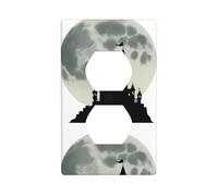 YYHWHJDE Castle Before The Moon Picture Double Socket Wall Panel Decorative è durevole e adatto per presa di luce accessori 11,4 x 7 cm