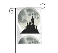 YYHWHJDE Castle before the moon Stampe Bandiera da giardino Decorazione per cortile 30,5 x 45,7 cm per giardino terrazza balcone