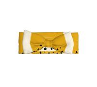 YYHWHJDE Cerchietto con fiocco per neonati, con stampe giallo senape e nero, adorabile copriletto per baby shower, regali e accogliente ricordo per neonati